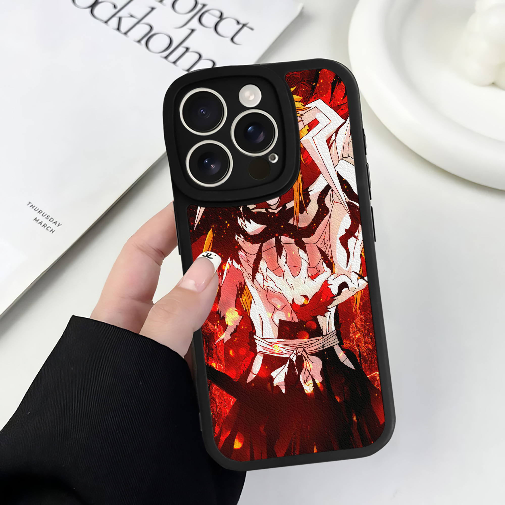 （画像用） ブリーチ BLEACH 【iPhone 16シリーズ対応】シリコンスマホケース（レザー調） 材質：シリコン